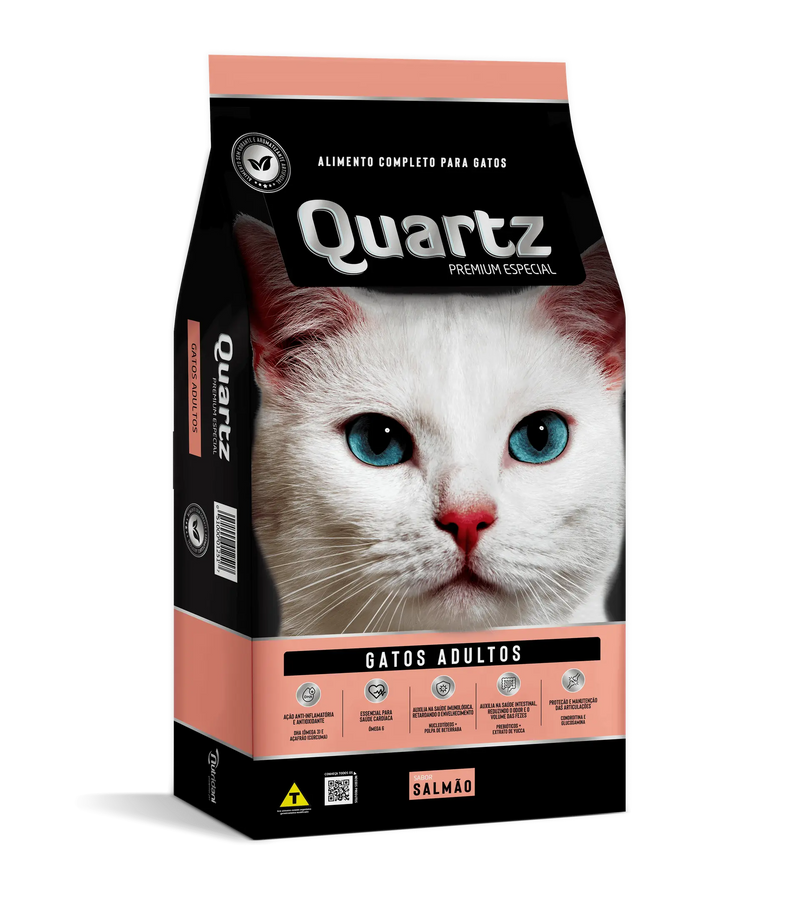 R. QUARTZ GATOS ADULTOS SALMAO 1 KG