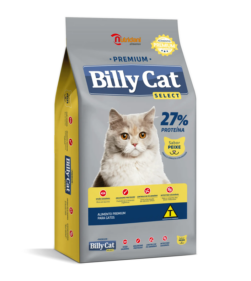 R. GATOS BILLY CAT SELECT PEIXE 1 KG