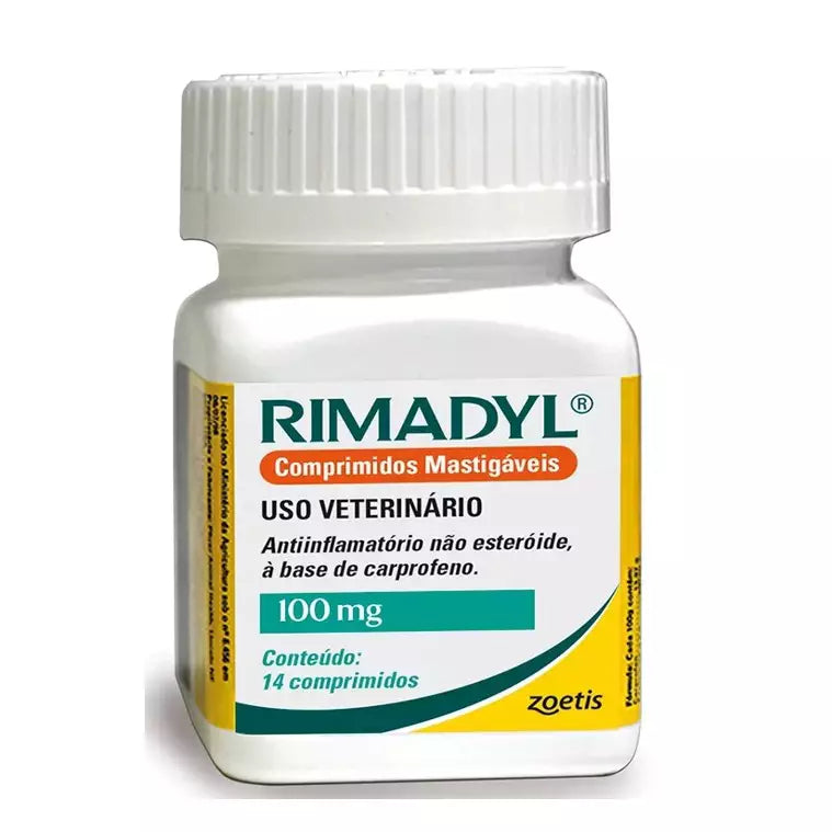 Anti-Inflamatório Zoetis Rimadyl 100mg de 14 Comprimidos