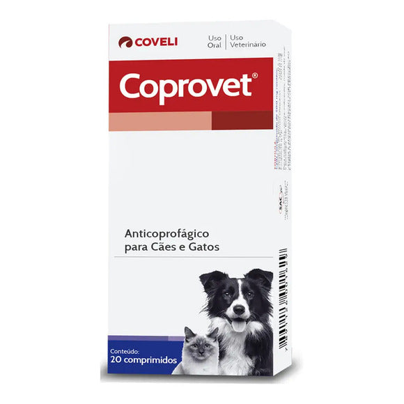 Coprovet: anticoprofágico para cães e gatos 20 Comprimidos