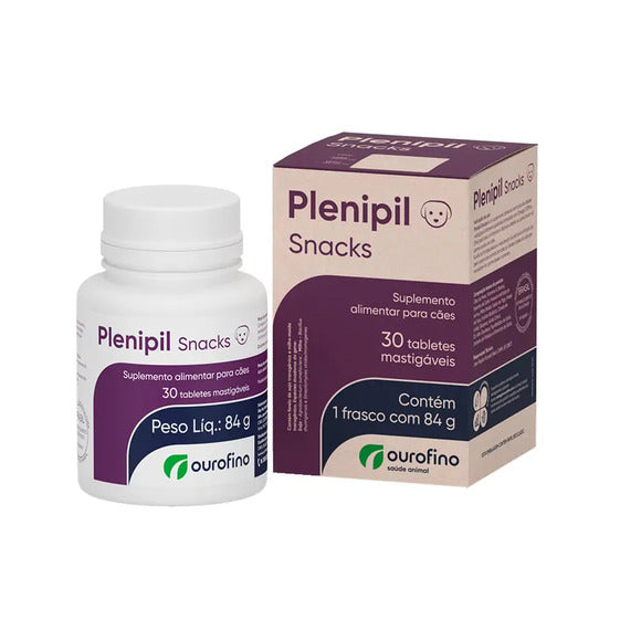 Plenipil Snacks - Suplemento Alimentar Ourofino 30 tabletes