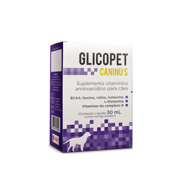Suplemento Vitamínico Aminoacídico para Cães Glicopet Caninus 30 ml
