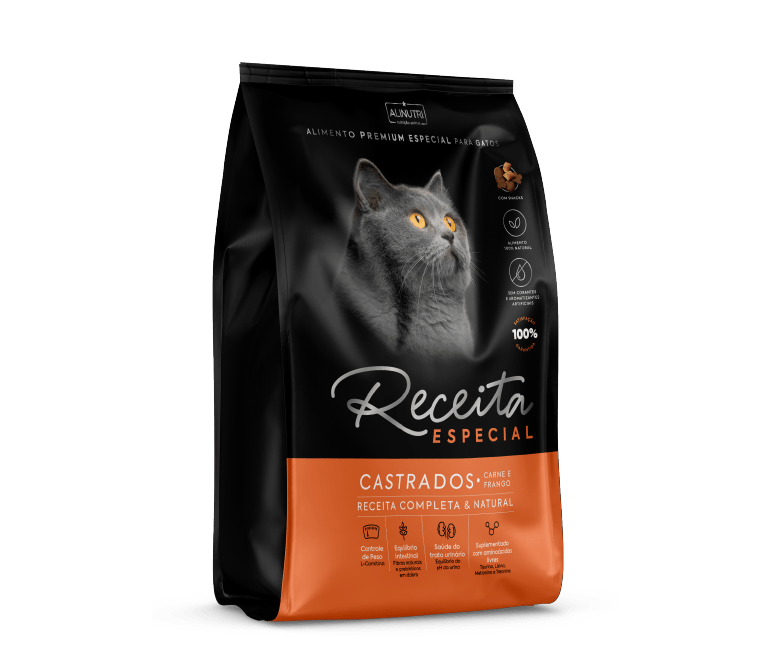 RECEITA ESPECIAL PE GATOS CAST AD CARNE FRAN 1KG