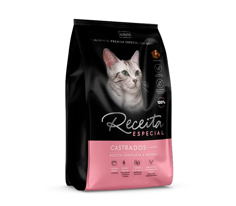 RECEITA ESPECIAL PE GATOS CAST AD SALMAO 10,1KG
